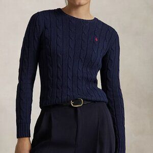 Polo Ralph Lauren Cable-Knit Cotton Crew (Navy)